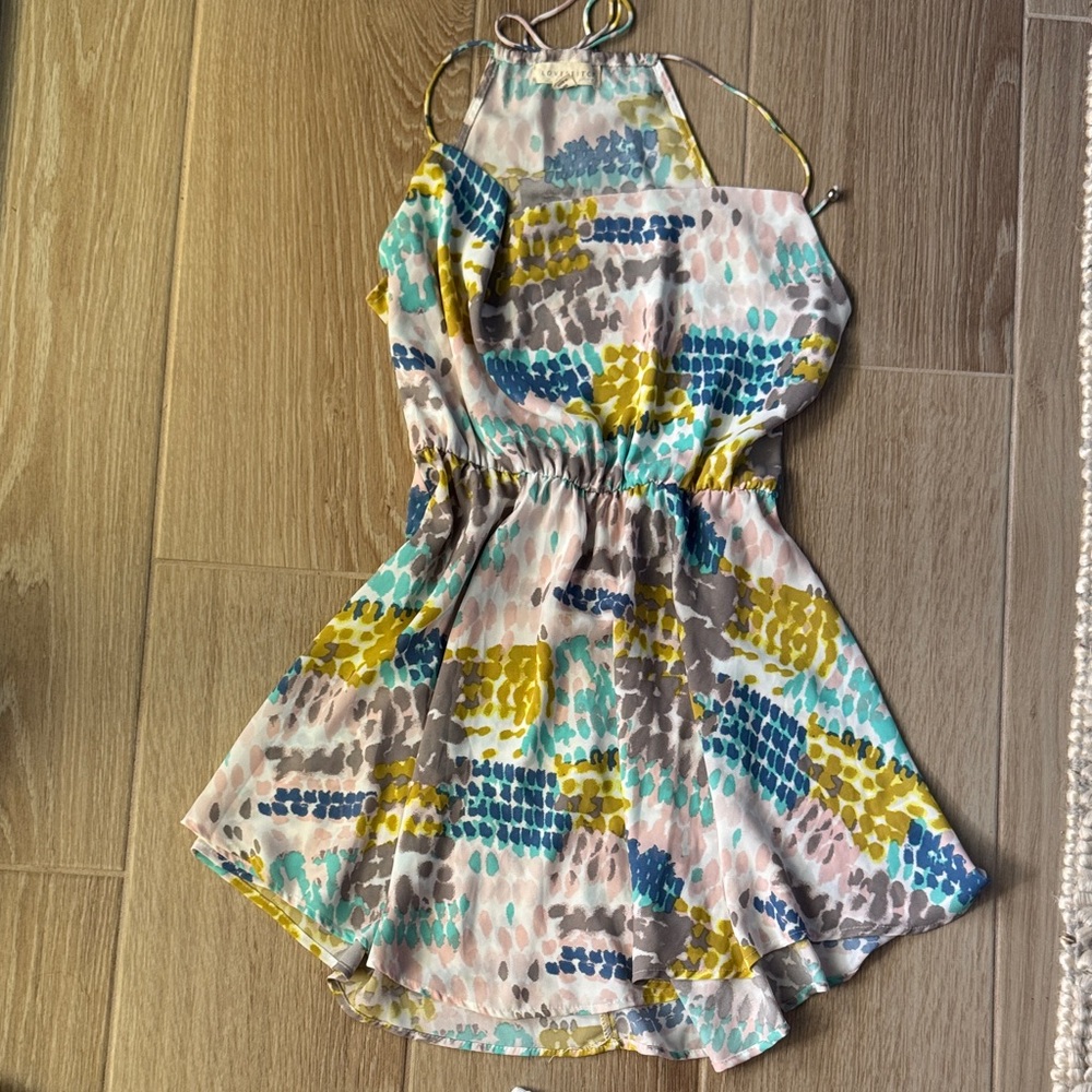 Lovestitch Pastel Patterned Halter Dress